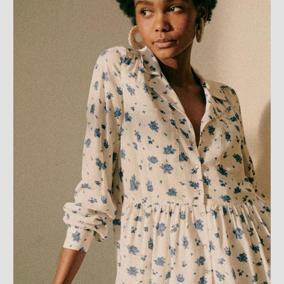 Sezane Dresses & Skirts - NWT Sezane Aurora Dress "Blue Rose" size 2/ 34/ UK 6 Sold Out